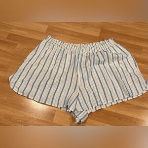 Aerie Striped Shorts - Blue and White